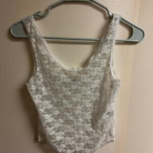 Brandy Melville White Lace Tank 🤍